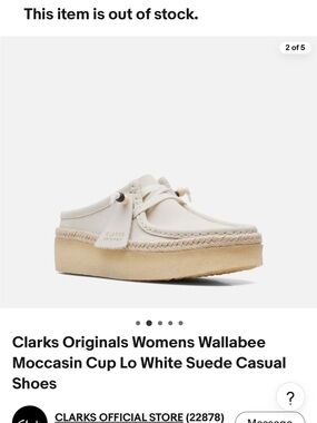 Clarks Wallabee Moccasin Cup Lo Suede Casual Shoes Size 9.5